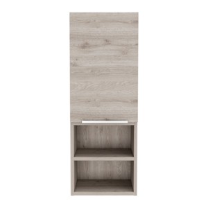 GlasFlength Bathroom Storage Cabinets Modern Medicine Cabinet with Open Shelves and Interior Shelves for Bathroom, Gray, 10"*11.8"*10" - 1 of 4