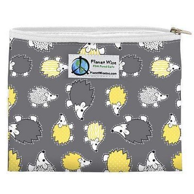 Planet Wise Reusable Zipper Sandwich Bag - Hedgehog, Yellow