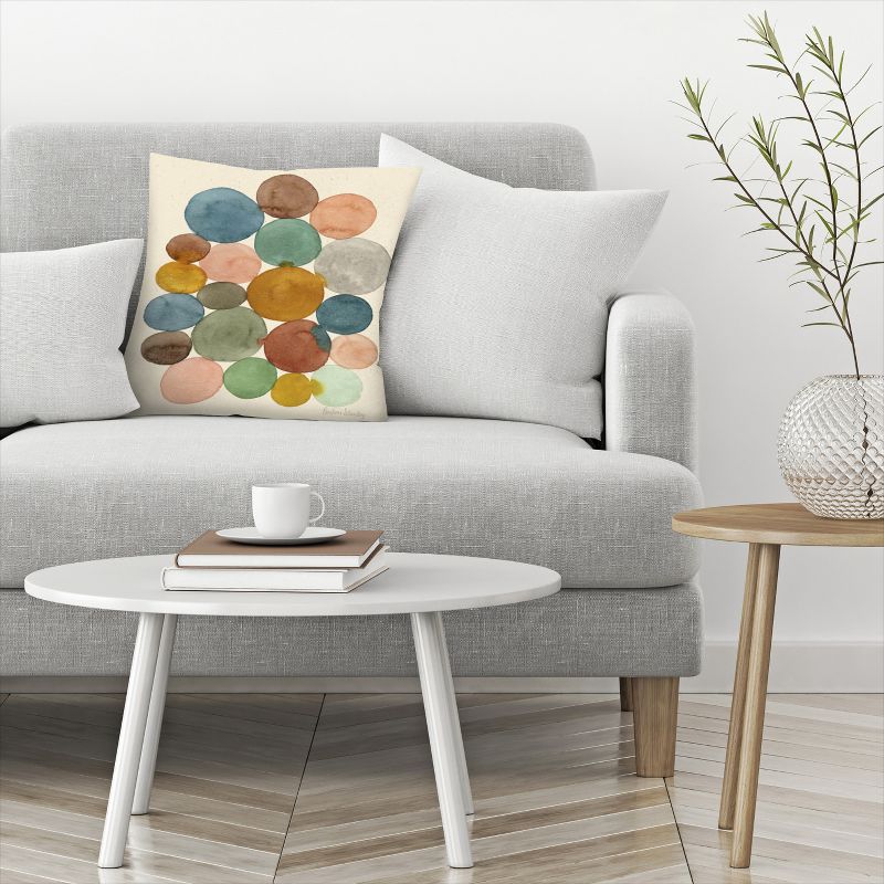 Americanflat Minimalist Connected Dots Watercolor Throw Pillow By Pauline Stanley, 4 of 5
