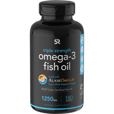 Sports Research Omega 3 Fish Oil Triple Strength 1 250 mg Softgel