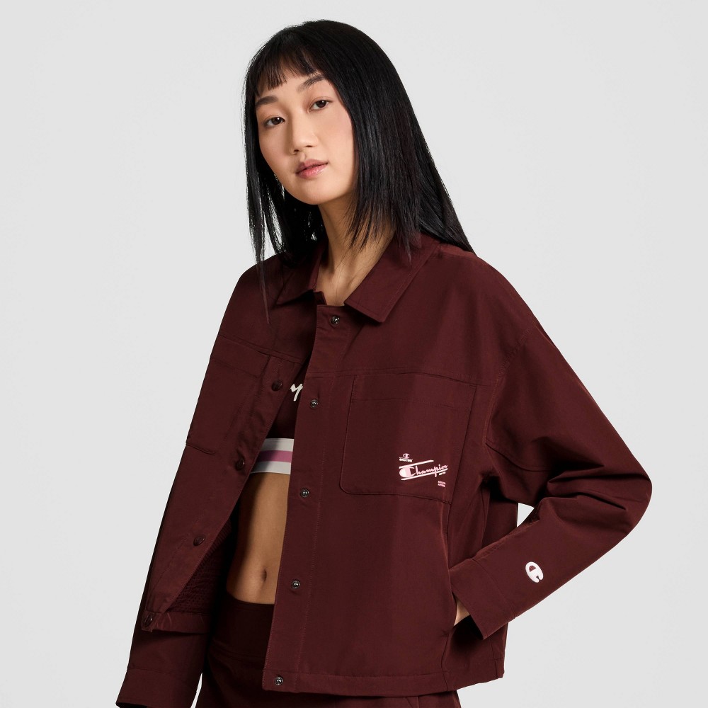 Champion Women's Snap Front Top - Maroon XL