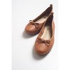 Florence - Cognac Brown Leather Ballerina Flats | Forever & Always Shoes - 2 of 4