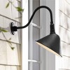Franklin Iron Works Neihart Rustic Farmhouse Outdoor Barn Light Fixture Black Curving Gooseneck 18" for Post Exterior Barn Deck House Porch Yard Patio - 2 of 4