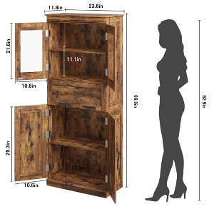 66.9" Pantry Cabinet with Drawer, Kitchen Storage Buffet Cabinet with 4 Shelves, Freestand Storage Cabinet - 1 of 4