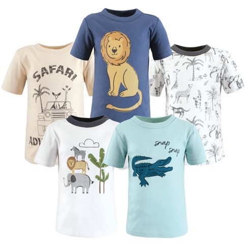 ægtefælle klimaks Ved Hudson Baby Infant And Toddler Boy Short Sleeve T-shirts, Safari Adventure,  5 Toddler : Target
