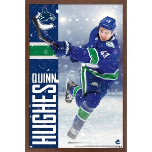 Trends International NHL Vancouver Canucks - Quinn Hughes 20 Framed Wall Poster Prints - 1 of 4