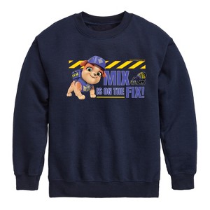 Boys' - Paw Patrol - Rubble & Crew Graphic Long Sleeve Fleece Sweatshirt - 1 of 4