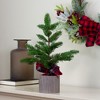 Northlight 16" Unlit Artificial Christmas Tree Medium Pine in Pot - 2 of 4