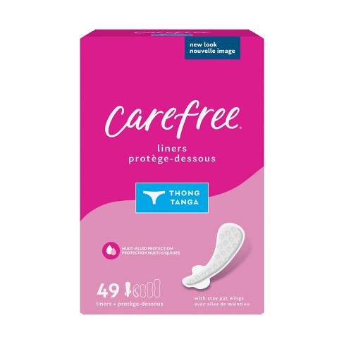 Carefree Thong Pantiliners, Unscented, Regular, 49 Ct, 2 Pack