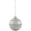 Northlight Glitter Stripes Christmas Shiny Glass Ball Ornaments - 2.5" (67mm) - Silver - 4ct - 4 of 4