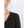 JENNIE LIU Women's 100% Pure Cashmere Long Sleeve Pullover V Neck Sweater - 2 of 3