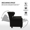 CAVINAS Modern Tufted Push Back Armchair, Technical Leather Recliner Chair, Wingback Chair, Adjustable Single Sofa Chair for Bedroom, Living Room - 2 of 4