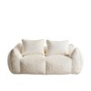 TIRAMISUBEST 75 inch Giant Bean Bag Couch Ultra Soft Rabbit Fabric 650 lb Capacity 2 Accent Pillows No Tool Setup Living Room Bedroom - 2 of 4