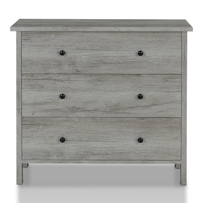 Cooyal 3 Drawer Dresser Vintage Gray - miBasics