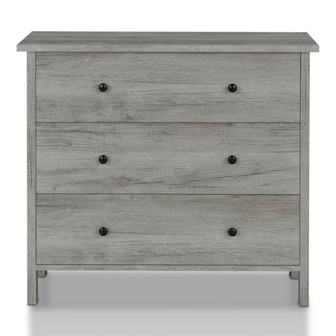 Cooyal 3 Drawer Dresser Vintage Gray, Gray Dresser With White Drawers