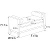 53.5" Upholstered Bench End of Bed, Bedroom Bench for Foot with Wood Legs and Two Bolster Pillows, Ottoman Benches for Entryway/Living Room/Closet - 2 of 4