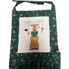 Handmade Apron with Rudolph Cross-Stitch Panel for Home or Restaurant - 3 of 4