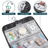 PAVILIA Hanging Toiletry Bag Women Men, Travel Kit Foldable Waterproof Organizer, Roll up Cosmetics Makeup Essentials Jewelry Case - 3 of 4