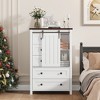 WhizMax Dresser for Bedroom with 5 Drawers, 48" White Tall Chest of Drawers, Wooden Closet Dresser for Living Room, Hallway, Entryway - 3 of 4
