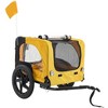 Munora - Yellow Outdoor Heavy Duty Foldable Utility Pet Stroller Dog Carrier Bicycle Trailer - 16" Wheels - Weather-Resistant - 2 of 4