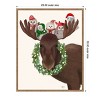 Amanti Art 23"x28" Christmas Moose and Christmas Owls by Fab Funky Framed Canvas Wall Art - 4 of 4
