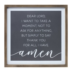 Wooden Thank You Prayer Plaque 19.75"SQ - 1 of 2