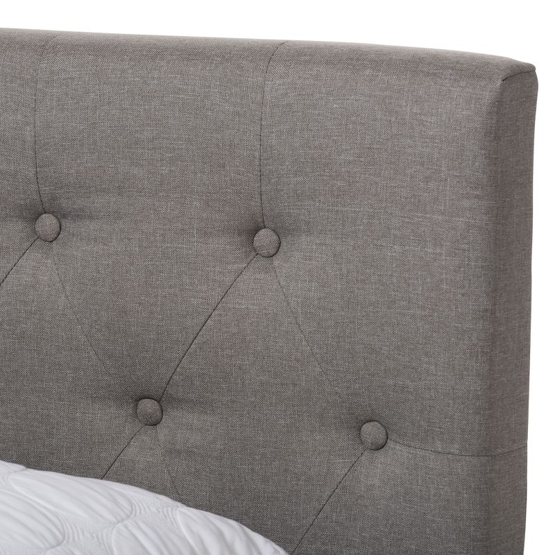 Cassandra Modern and Contemporary Fabric Upholstered Bed - Baxton Studio, 5 of 10