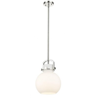 Newton Sphere - 1 Light Stem Hung Pendant In Industrial Style-15.38 Inches Tall and 10 Inches Wide
