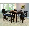 TiramisuBest Industrial Counter-Height Bench - Light Gray Foam-Cushioned Seat for Kitchen & Dining - 2 of 4