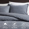 Sapphtopaz Duvet Set Bedding Set Twill Stone-Washed Softness Oversized Duvet Cover,3 Piece 1 Duvet Cover,2 Standard Shams - 3 of 4