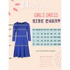 24seven Comfort Apparel Girls Long Sleeve Loose Fit Knee Length Tunic Pocket Dress - 4 of 4
