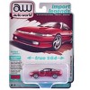 1991 Mitsubishi Eclipse GSX Maranello Red with Black Top "Import Legends" Series 1/64 Diecast Model Car by Auto World - 4 of 4