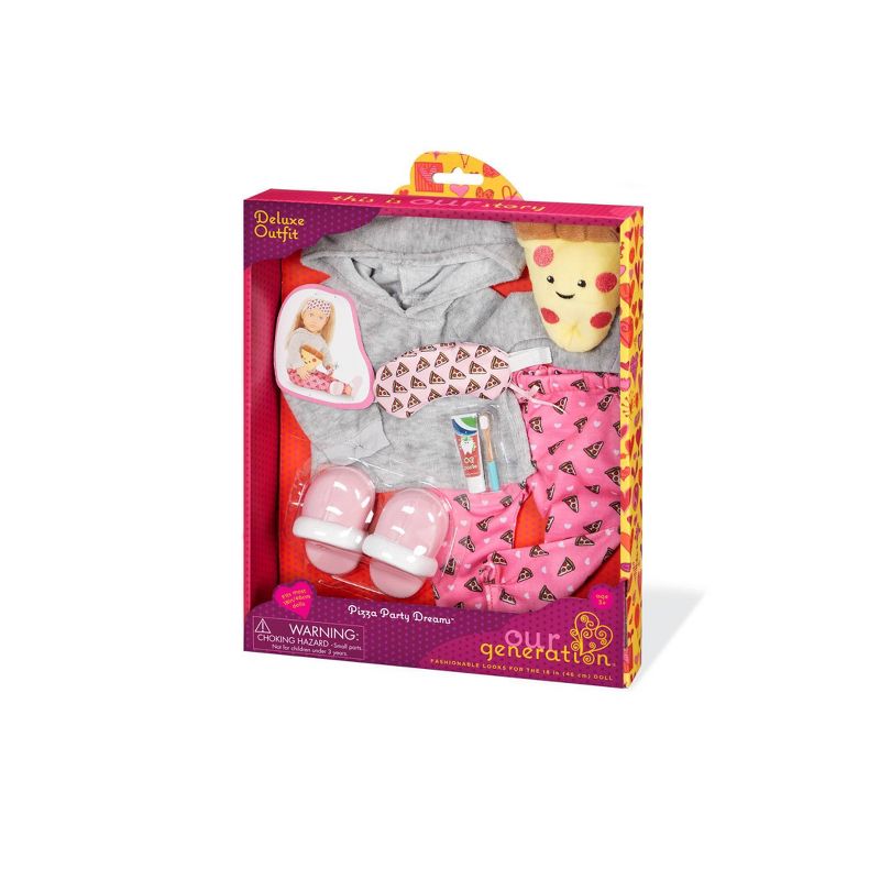 Our Generation Pajama Outfit for 18&#34; Dolls - Pizza Party Dreams, 5 of 8