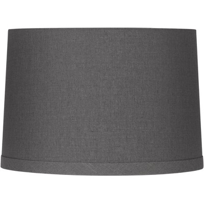 Springcrest Gray Linen Medium Drum Lamp Shade 15