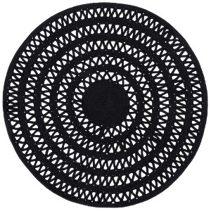 Annie Selke - Dash & Albert Bowline Navy Handwoven Indoor/Outdoor Round Rug - 1 of 4