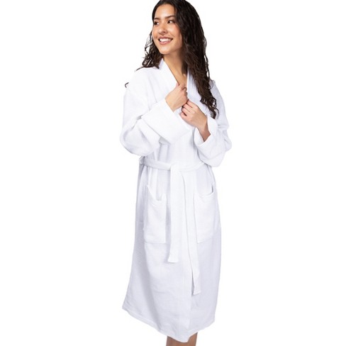 Cariloha Plush Bath Robe | White | Unisex, Large/x-large | Viscose ...