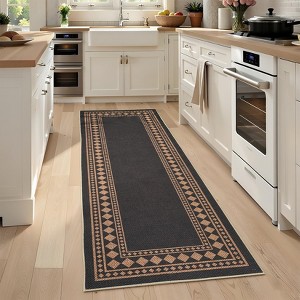 2x6FT Jute Washable Area Rug for Living Room, Modern Non-Slip Outdoor Rug for Patio, Non-Shedding Stain Resistant Soft Carpet for Bedroom - 1 of 4