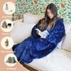 Tirrinia Women Men Full Body Warm Fleece Flannel Hoodie Blanket Oversized Sweatshirt, Super Soft Large Wearable Blanket Hooded, Cozy Gift for Winter - 2 of 4