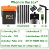 Pooper Scooper Kit Dog Poop Rake & Swiveling Bin Poop Heavy Duty Pick Up Tool with Extra Long Handle 35 Waste Bags Dispenser - 3 of 4