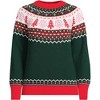 Lands' End Women's Drifter Jacquard Raglan Crew Neck Sweater - 3 of 4