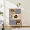 Gulches Pet Houses - Modern Cat Bookcase with Tree Shelves and Storage - 2 of 4