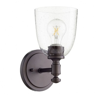 Quorum Lighting Rossington Glass Oiled Bronze Wall Sconce