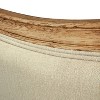 Storied Home King Oak Wood Headboard Beige: Upholstered, Freestanding, No Assembly, Spot Clean - 4 of 4