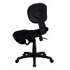 Emma and Oliver Mobile Ergonomic Kneeling Posture Task Office Chair in Black Fabric - 2 of 4