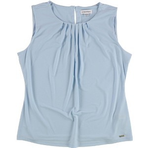Calvin Klein Womens Pleated Sleeveless Blouse Top - 1 of 2