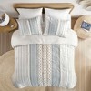 PAGED Full/Queen Comforter Set 3 Piece Chenille Bedding Sets, Cotton Printed Bed in a Bag with 1 Quil and 2 Pillowcases for Bedroom - 4 of 4