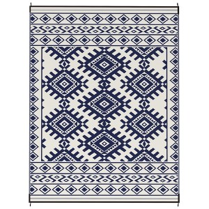 Aghana Digitals Foldable Reversible Outdoor Rug, 9'x18' Polypropylene Waterproof with Carry Bag, - 1 of 4