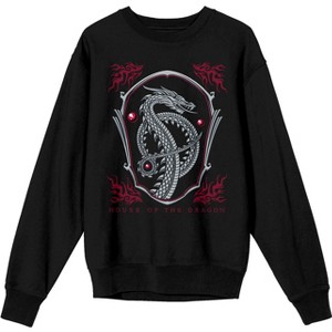 House Of The Dragon Dragon Crest Art Junior's Black Sweatshirt - 1 of 2