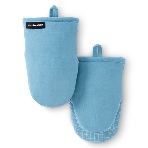 KITCHENAID Gourmet Series Gridlines Mini Oven Mitts 2-Pack Set - 1 of 4