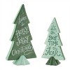Ceramic Christmas Sentiment Pine Tree (Set of 4) - 3 of 3